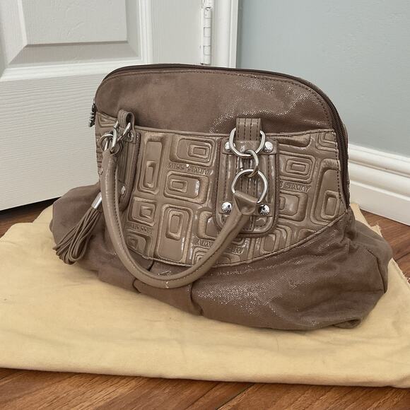 Miss Sixty Vintage Y2K Designer Handbag with Geometric Pattern Monogram Satchel - Picture 6 of 6